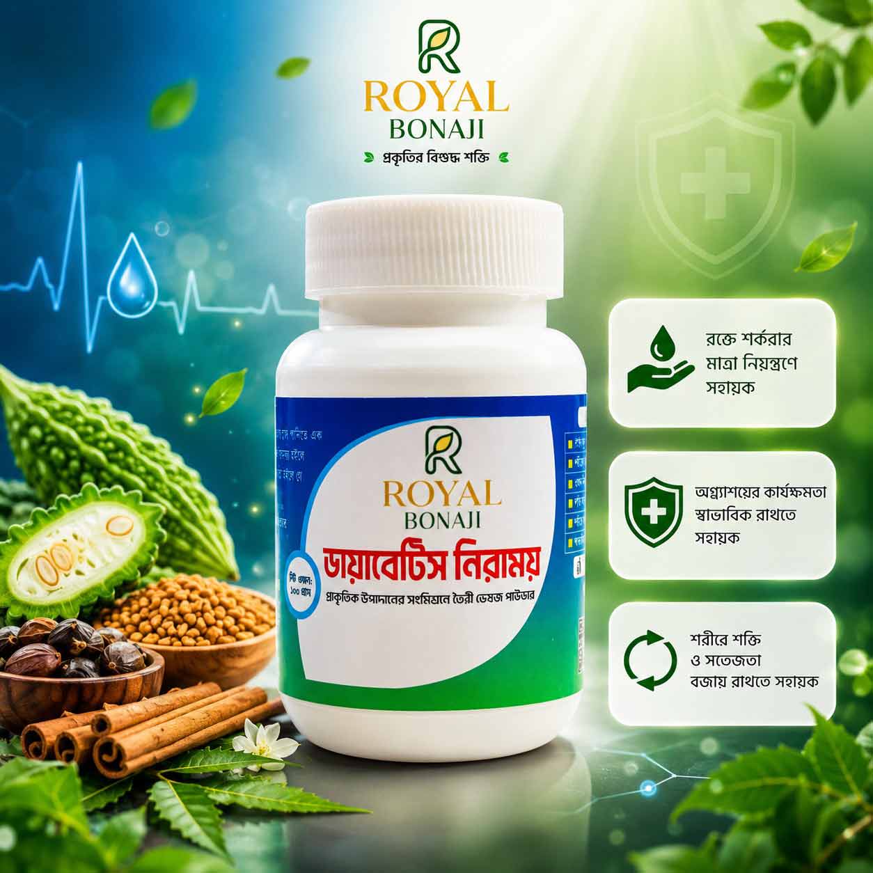 06 ডায়াবেটিস নিরাময় (শতভাগ প্রাকৃতিক ভেষজ পাউডার) - Image 1